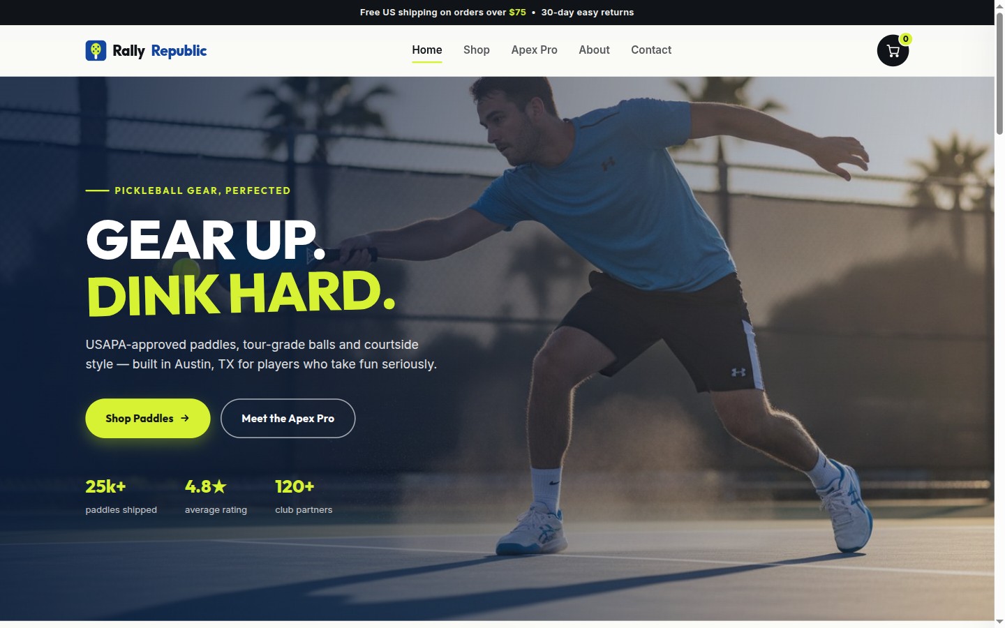 Ecommerce website design example by Ali Digital Marketing — Rally Republic